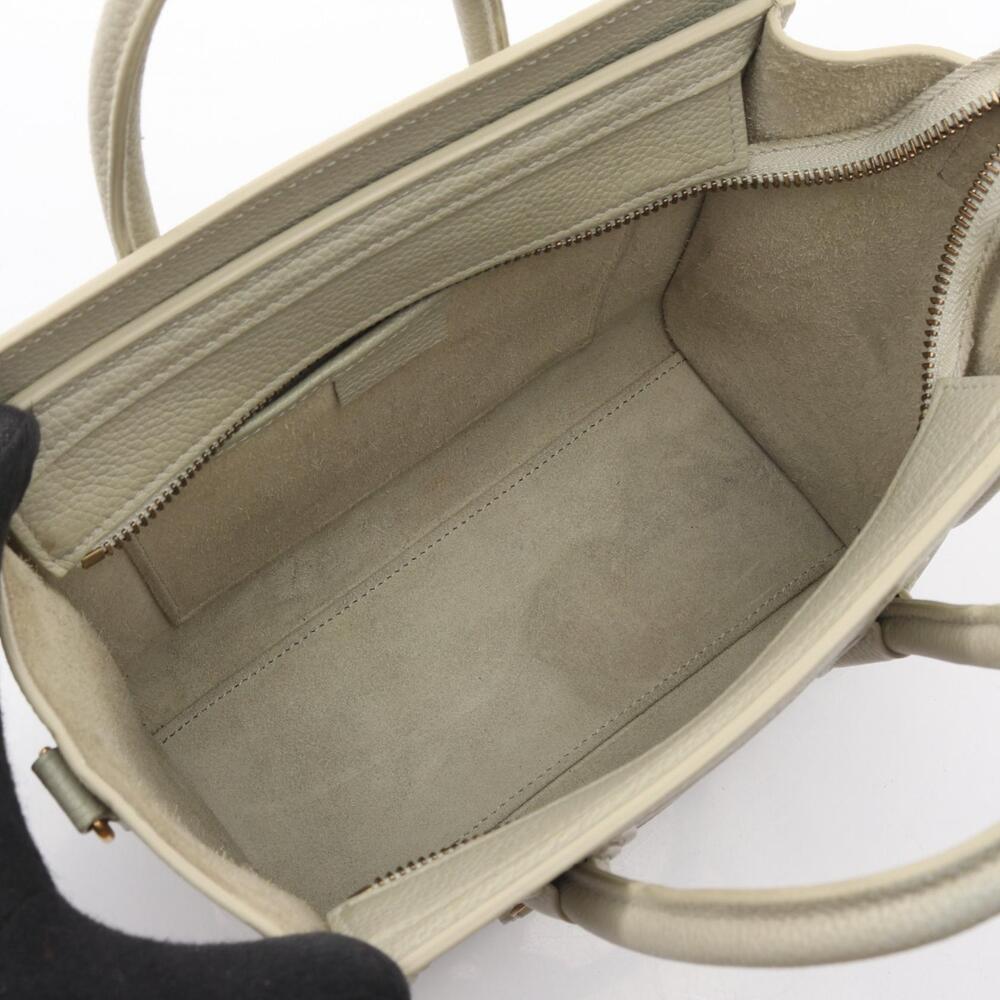 Celine Luggage 2way Shopper Handbag Leather Green - Picture 3 of 9